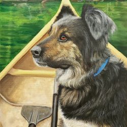 Elkie, 12x16 Commissioned Pet Portrait Acrylic Elkie, 12x16 Commissioned Pet Portrait Acrylic