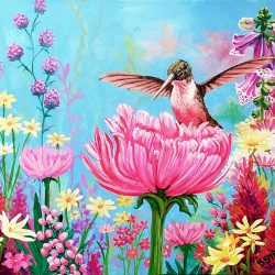 Dipped in Pink, 16x20 Acrylic Dipped in Pink, 16x20 Acrylic