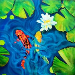 Meandering, 18x18 Acrylic Meandering, 18x18 Acrylic