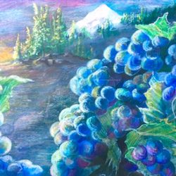 Grape Mountain: 4x6 inch print