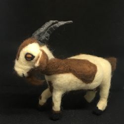 Needle felted goat