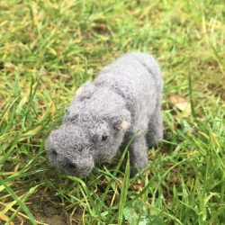 Needle felted Hippo