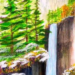 Flower Waterfall: 4x6 inch print